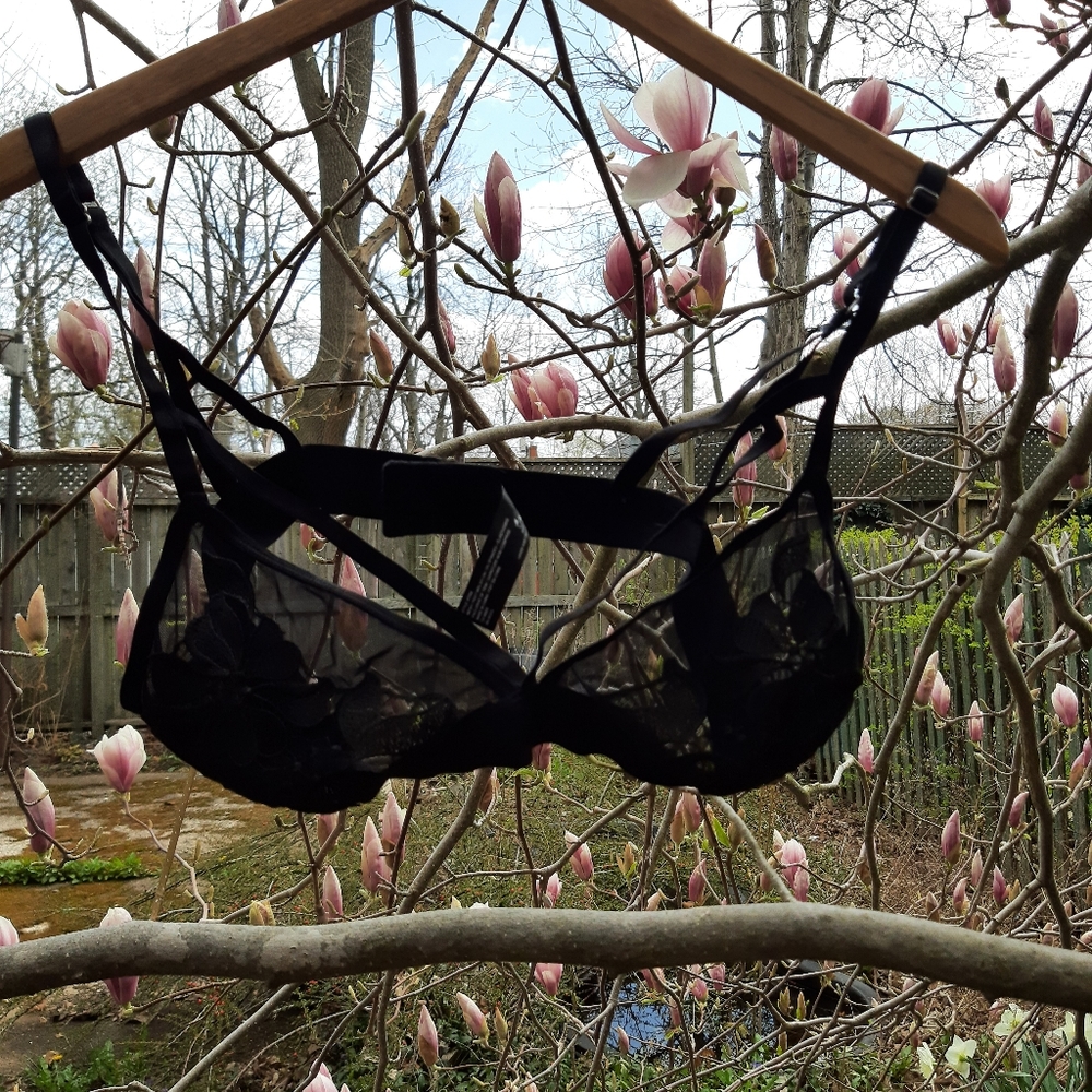 Black lace bralette